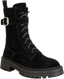 Kasper Womens Suede Chunky high ankle Lug Boots