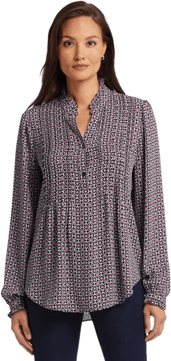 Women's Pleated Front Tunic Top