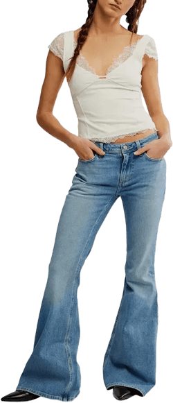 Women's Love Bomb Flare-Leg Jeans