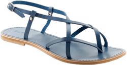 RITA Womens Strappy Flat Leather Sandals