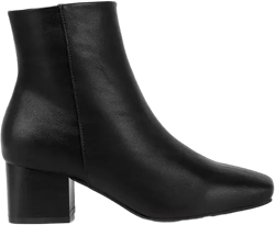 Womens davia leather square toe ankle boots
