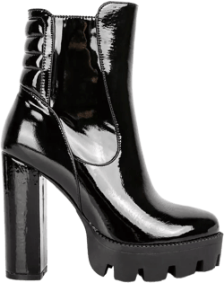 High Key Collared High Heel Ankle Boot