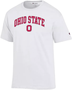 Men's White Ohio State Buckeyes Arched Logo T-Shirt