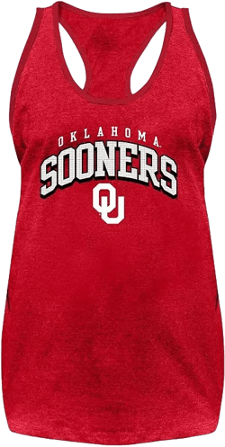 Women's Crimson Oklahoma Sooners Plus Size Arch Tank Top