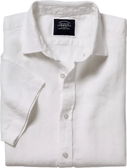Men's Slim-Fit Button-Down Linen Shirt 