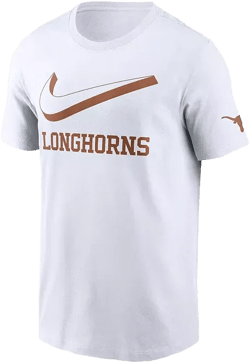 Men's White Texas Longhorns Primetime 2-Hit Swoosh T-Shirt