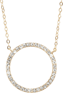 Nordstrom Pavé Open Circle Pendant Necklace