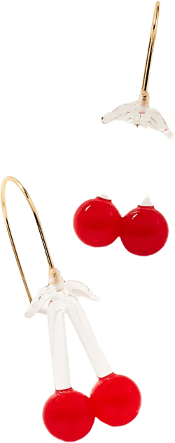 Fruit Icon Glass Drop Earrings