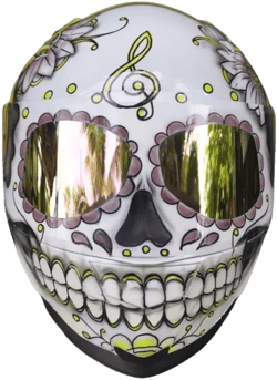 Full-face sugar skull helmet , Women's skull helmet, Girl skull helmet ,Lady custom helmet ,Women custom helmet, Sugar skull helmet