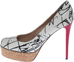 120mm abstract-pattern print heeled pumps