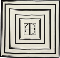 monogram geometric silk scarf