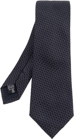 geometric-pattern silk tie