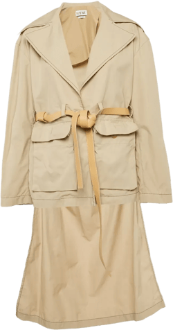 pocket-detail belted coat