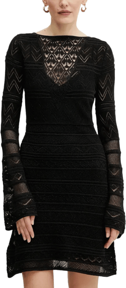 open-knit mini dress