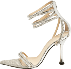 pre-owned 110mm Gaia rhinestone-embellished stiletto sandals