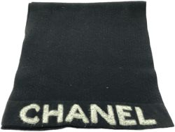 10s embellish-logo wool scarf