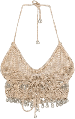 halterneck embellished top 