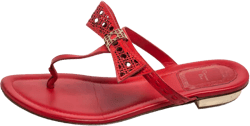 Cannage leather sandals