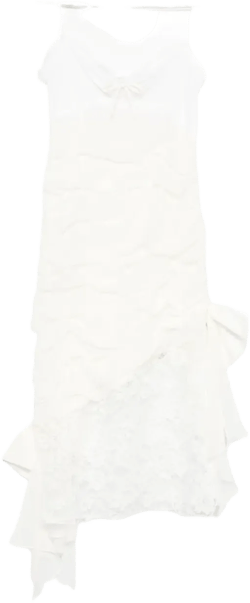 draped lace mini dress 