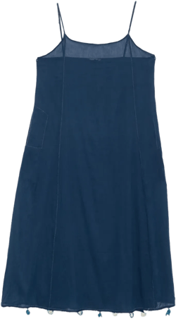 tassel-trimmed slip midi dress
