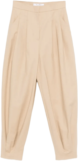 pleated balloon trousers