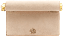 logo-plaque clutch bag