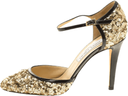 95mm Tessa sequinned pumps