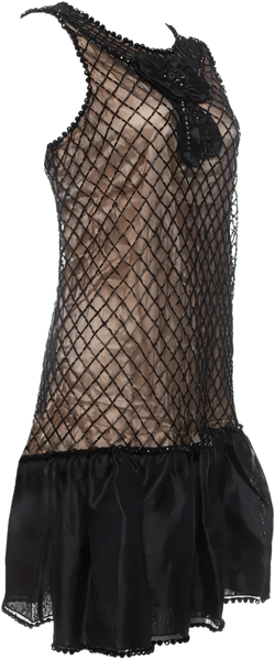 beaded silk dress