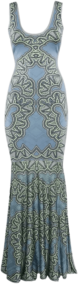 printed maxi dress