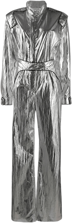 Racing metallic effect jumpsuit