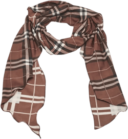 plaid-pattern scarf