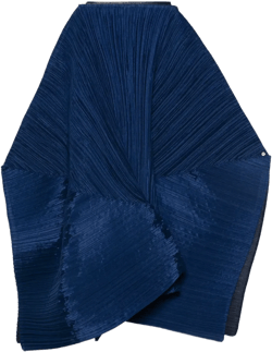 pleated asymmetric scarf