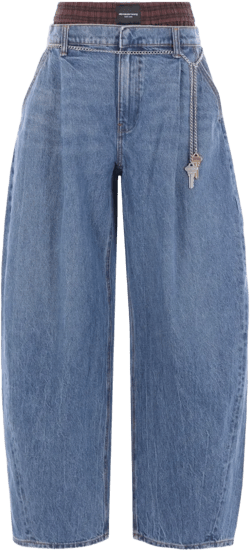 pre-styled ballon-leg jeans