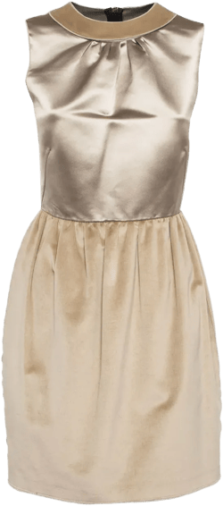 layered satin velvet dress