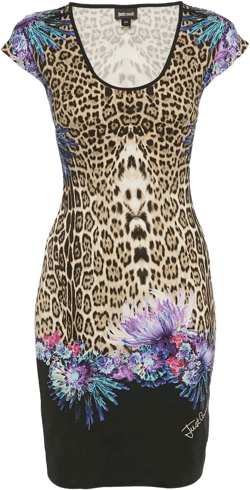 leopard-print mini dress