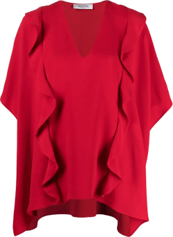 ruffled drape blouse