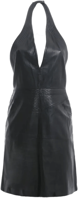 19080s leather dress
