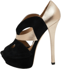 150mm Butterfly peep-toe pumps
