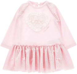 slogan-embroidered dress