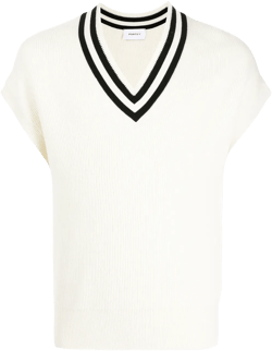 striped wool vest