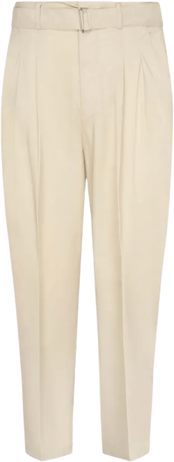 pleated belted trousers