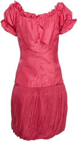 ruffled off-the-shoulder dress