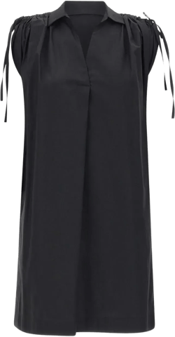 gathered-detail dress