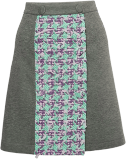 2024 panelled tweed midi skirt