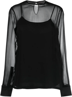 layered chiffon blouse