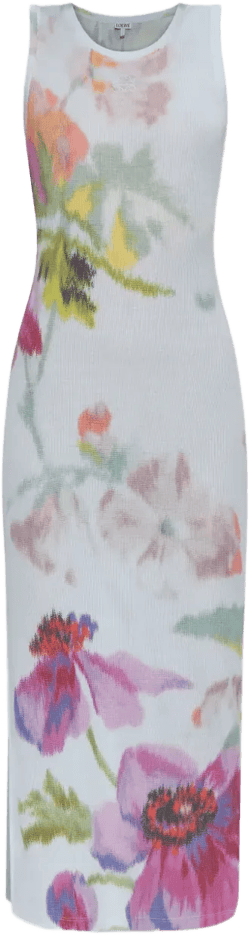 floral-print midi dress