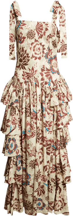 Siedrés Mindy Floral Tiered Ruffle Maxi Dress