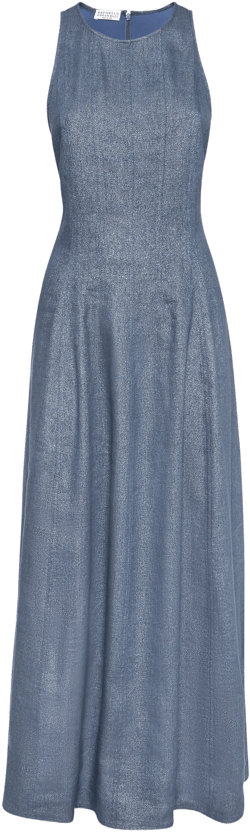 Brunello Cucinelli Linen and virgin wool twill dress