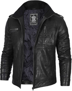 fjackets Cafe Racer Real Leather Jackets for Men - Timeless Style & Unmatched Craftsmanship X-Large Tavares Wash Black Leather Jacket Men