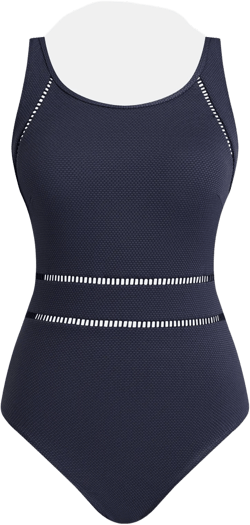 Navy Tummy Control Micro Cutout One-Piece - XS